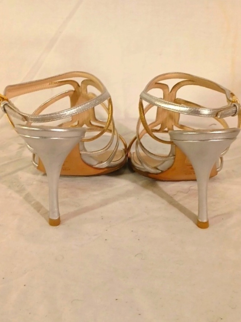 Prada Milano heels gold silver - Picture 3 of 4